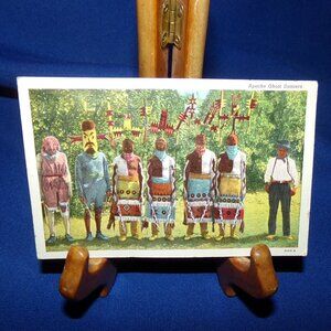 Vintage Full Color Apache Ghost Dancers Postcard - Unused - White Border